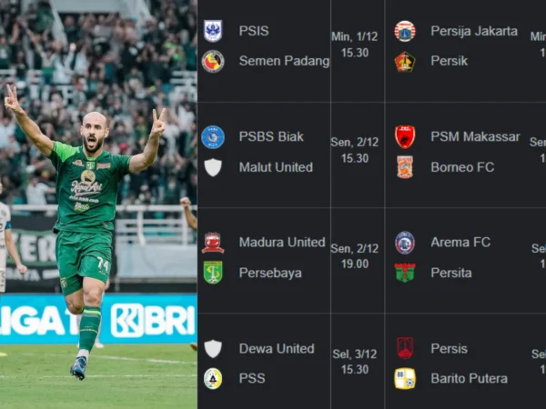 Jadwal Lengkap Pertandingan Pekan Ke-12 BRI Liga 1 2024/2025