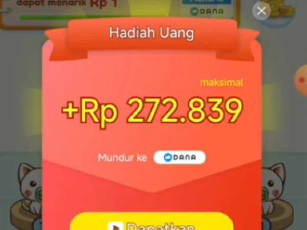 Mainkan 1x Dapetin Saldo Rp272.000 Ribu Perhari dari Game Receh, Cair ke Dompet Elektronik DANA Gratis