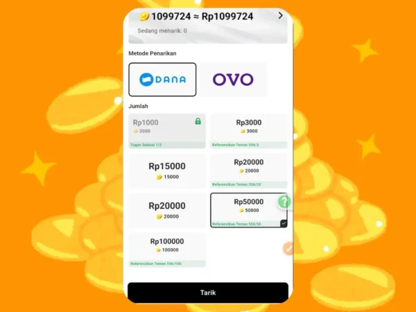 Aplikasi Penghasil Uang Terbaru yang Cuma Tap-Tap Layar untuk Mendapatkan Saldo Dompet Elektronik Sebesar Rp45 Ribu