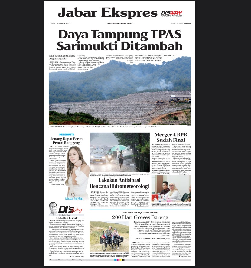 Epaper Jabar Ekspres 1 November 2024