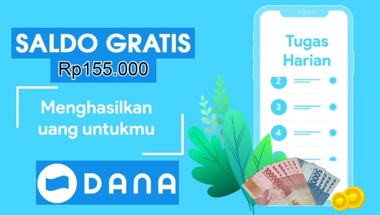 Saldo DANA gratis dari tugas ringan di aplikasi game penghasil uang.