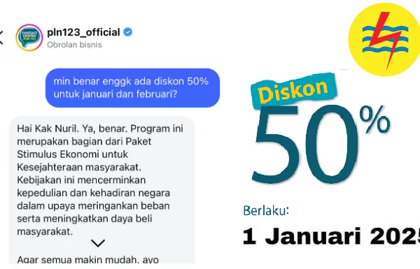 Begini Cara Dapat Diskon 50% bayar Listrik Januari-Februari 2025