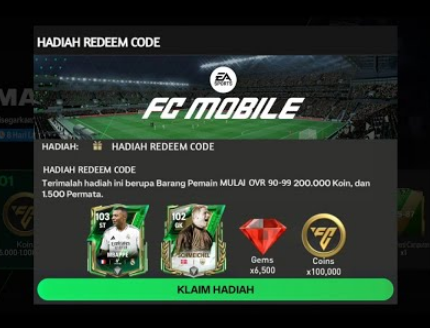 Klaim Hadiah Kode Redeem FC Mobile Gratis Gem dan FC Pro Festival Pack Terbaru