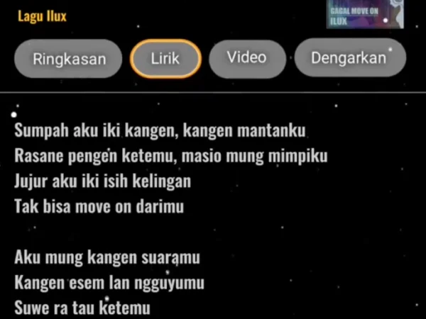 Lirik Lagu "Gagal Move On (Kangen Mantan)" Viral di TikTok