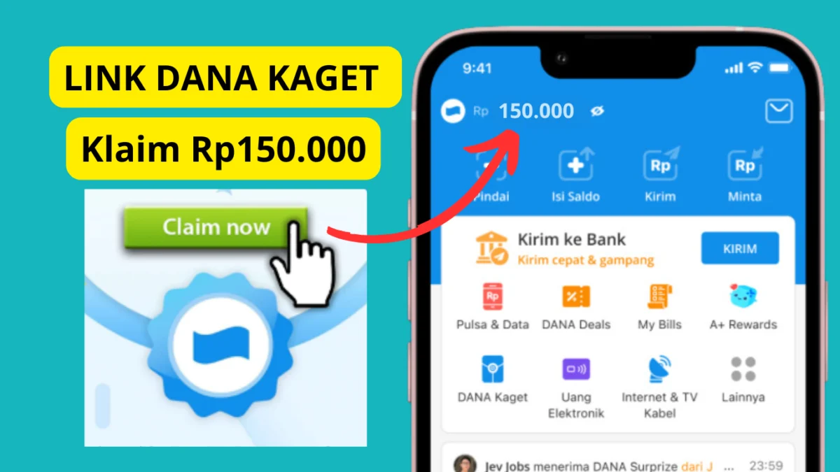 Berlaku 1x Klaim Link DANA Kaget 150.000 Hari Ini