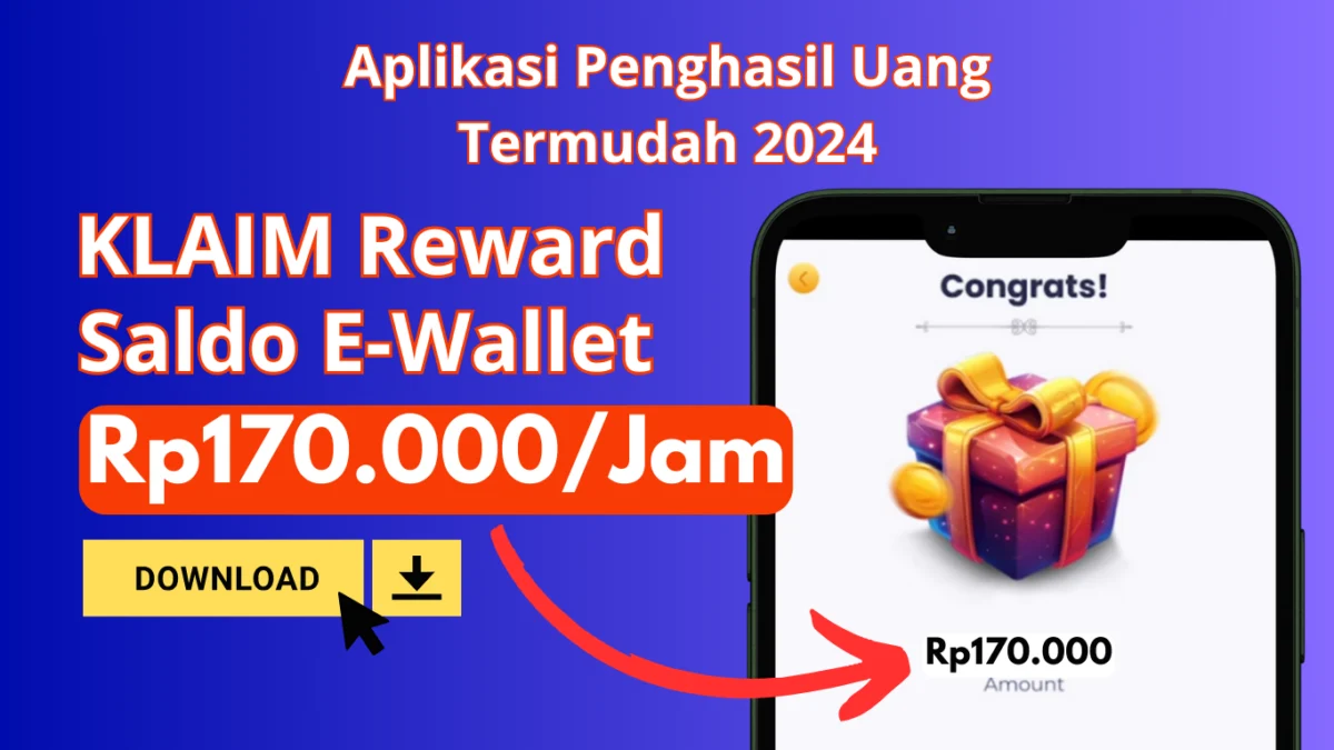 "KLAIM" Saldo E-Wallet Rp170.000/Jam di Aplikasi Penghasil Uang