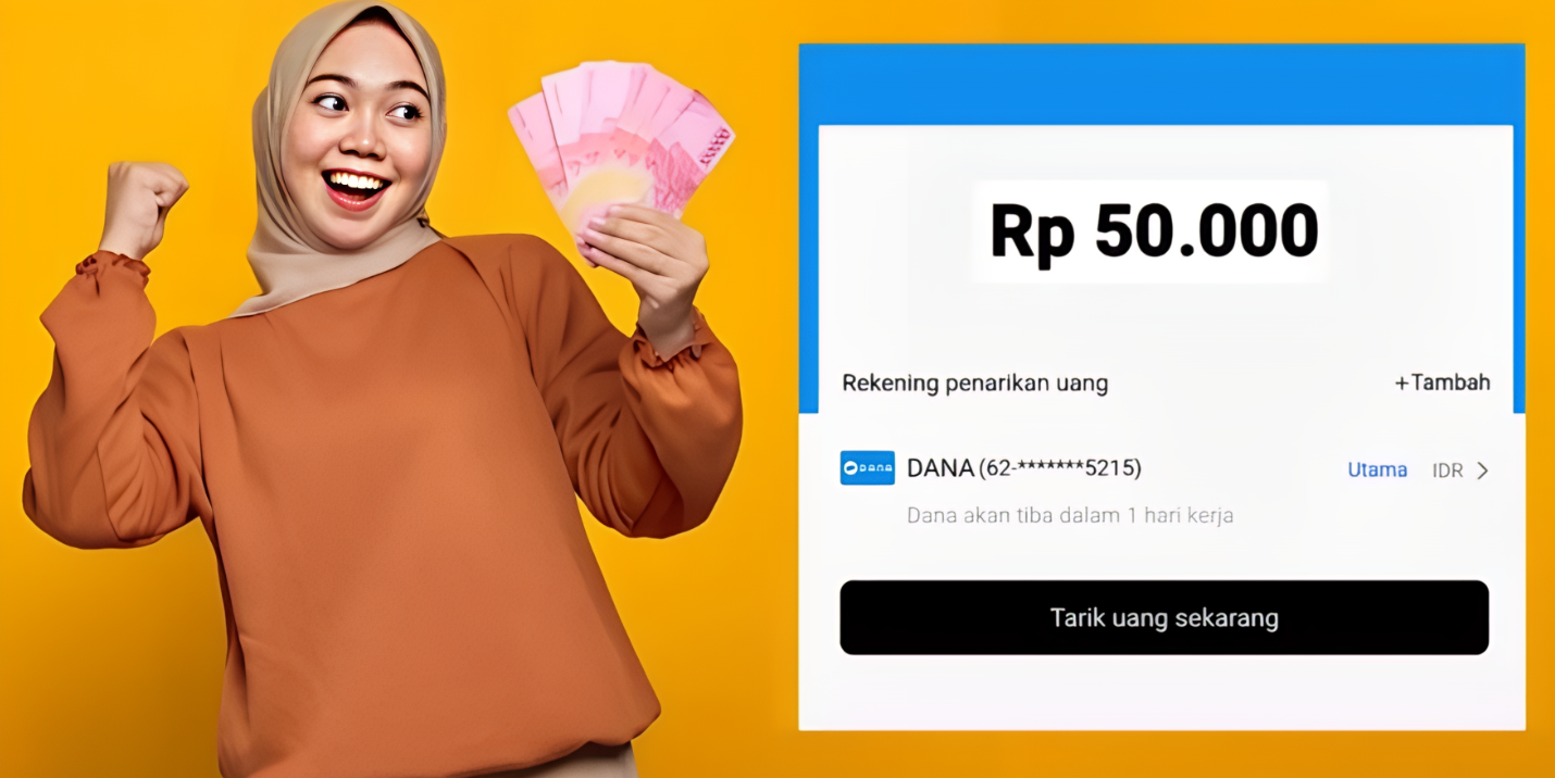 Dapat Uang Rp50.000 Sambil Rebahan Lewat Aplikasi Ini