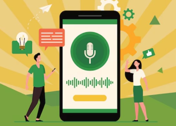 ILUSTRASI: Mencoba Fitur terbaru WhatsApp dari Voice Note jadi Teks.(freepik)