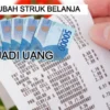 Ilustrasi cara ubah struk belanja enajdi uang di Aplikasi penghasil uang.