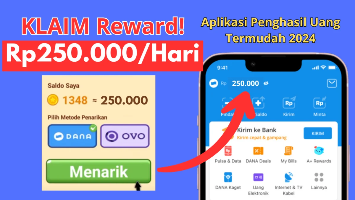 Dapetin Reward Saldo DANA Rp250.000/Hari Gratis Hanya 1x Main, Ini Aplikasinya!