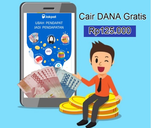 Aplikasi penghasil uang dan DANA gratis Rp125.000