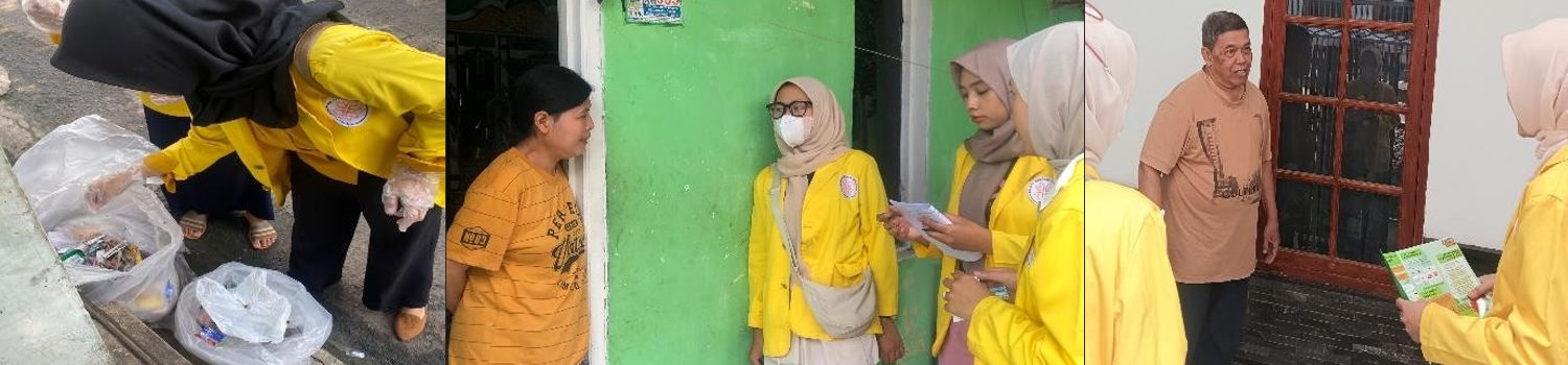 Pengawasan Pemilahan Sampah dan Edukasi warga secara langsung oleh mahasiswa UBK di damping oleh DLH (Foto: Dosen & Mahasiswa UBK)