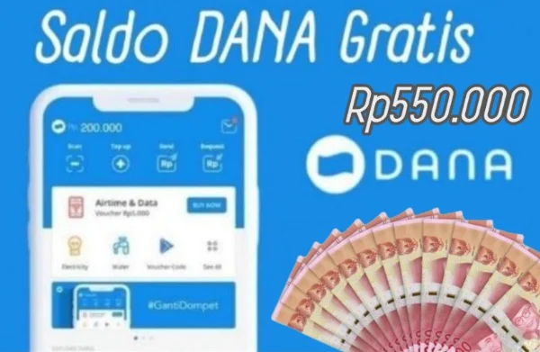 Saldo DANA gratis dari Aplikasi Penghasil uang Resmi siap di KLAIM.