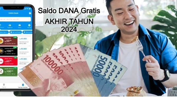 Saldo DANA gratis spesial akhir tahun bisa kamu dapatkan hanya dengan gunakan No WA.