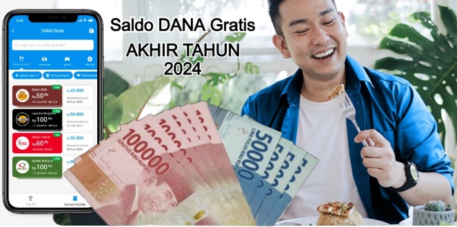 Saldo DANA gratis spesial akhir tahun bisa kamu dapatkan hanya dengan gunakan No WA.