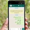 ILSUTRASI Tulisan Arab di WhatsApp.