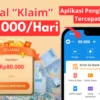 Tinggal KLAIM Saldo Rp80.000/Hari dari Aplikasi Penghasil Uang Tercepat 2024