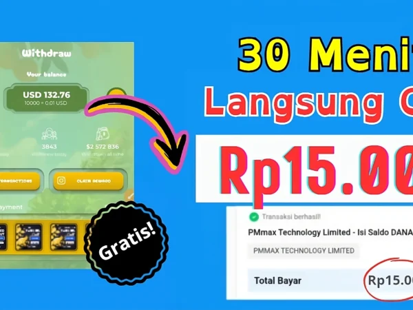 Aplikasi Penghasil Uang Tercepat, Cair Saldo Gratis Rp15.000 Setiap Hari