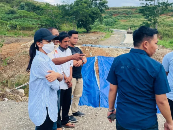 Anggota DPR RI Marlyn Maisarah Tinjau Jembatan Puncak II yang Ambruk