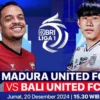 link nonton live streaming Madura United vs Bali United/Vidio/