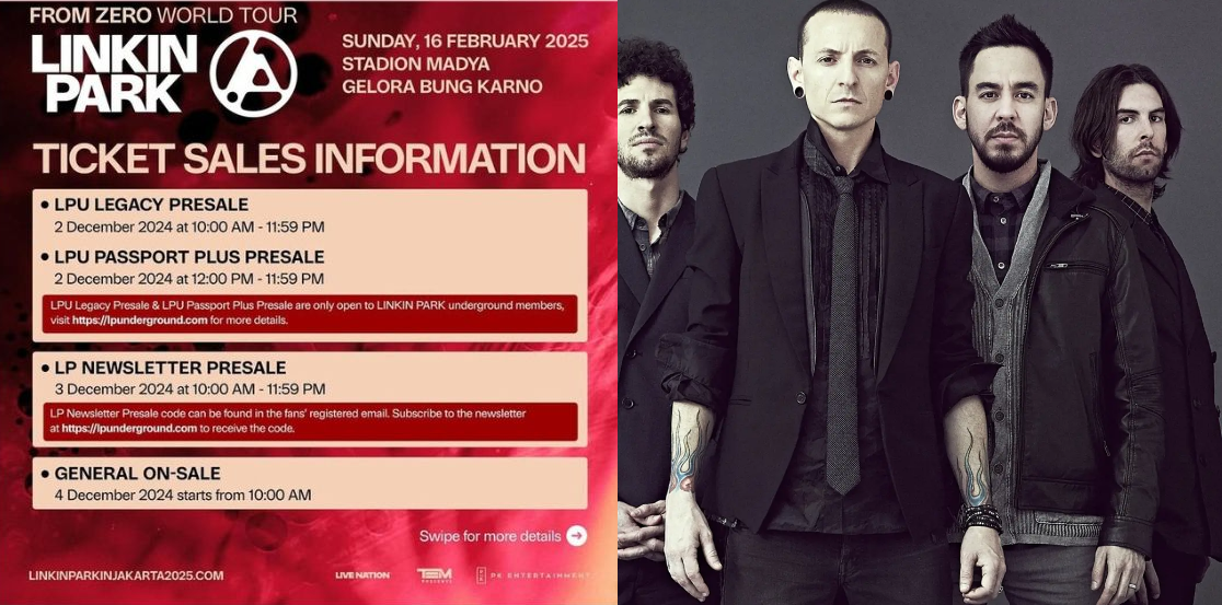 WAR Tiket Konser Linkin Park Jakarta 2025, Ini Harganya