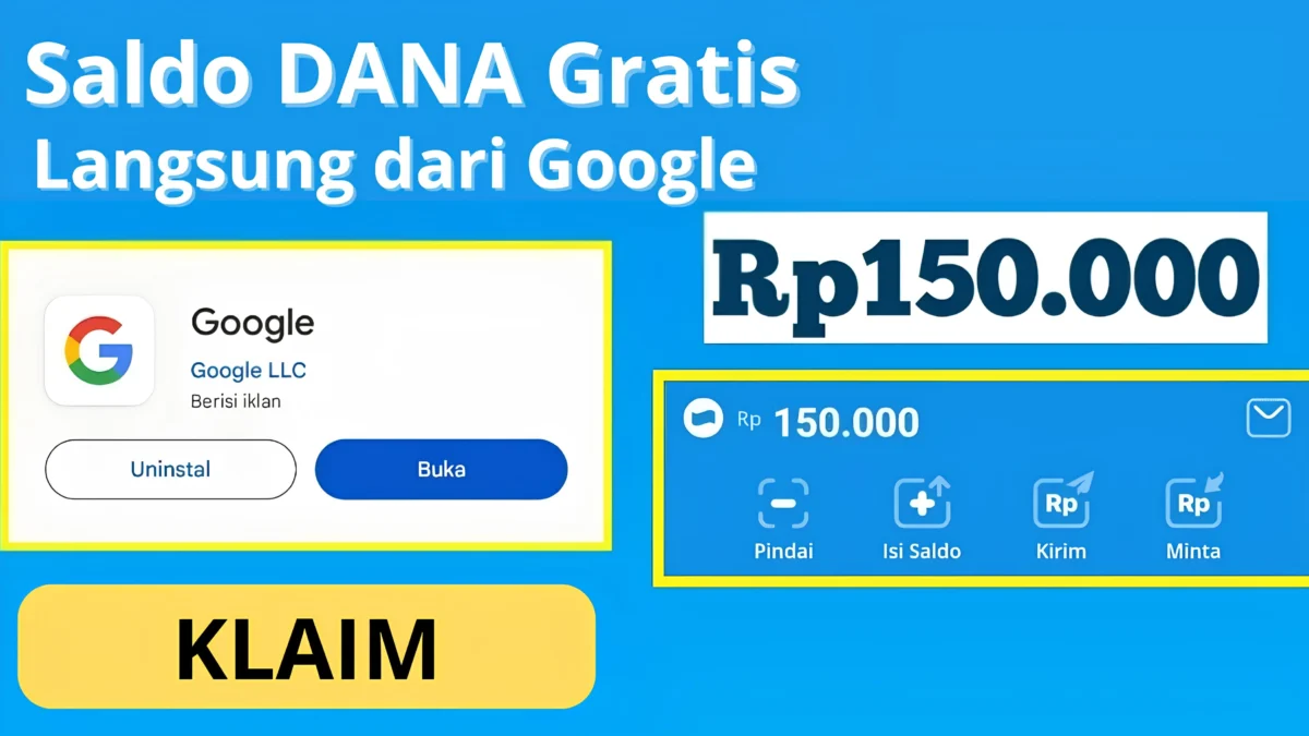 Dapat Saldo DANA Gratis Rp150.000 Langsung dari Google, Berikut Caranya