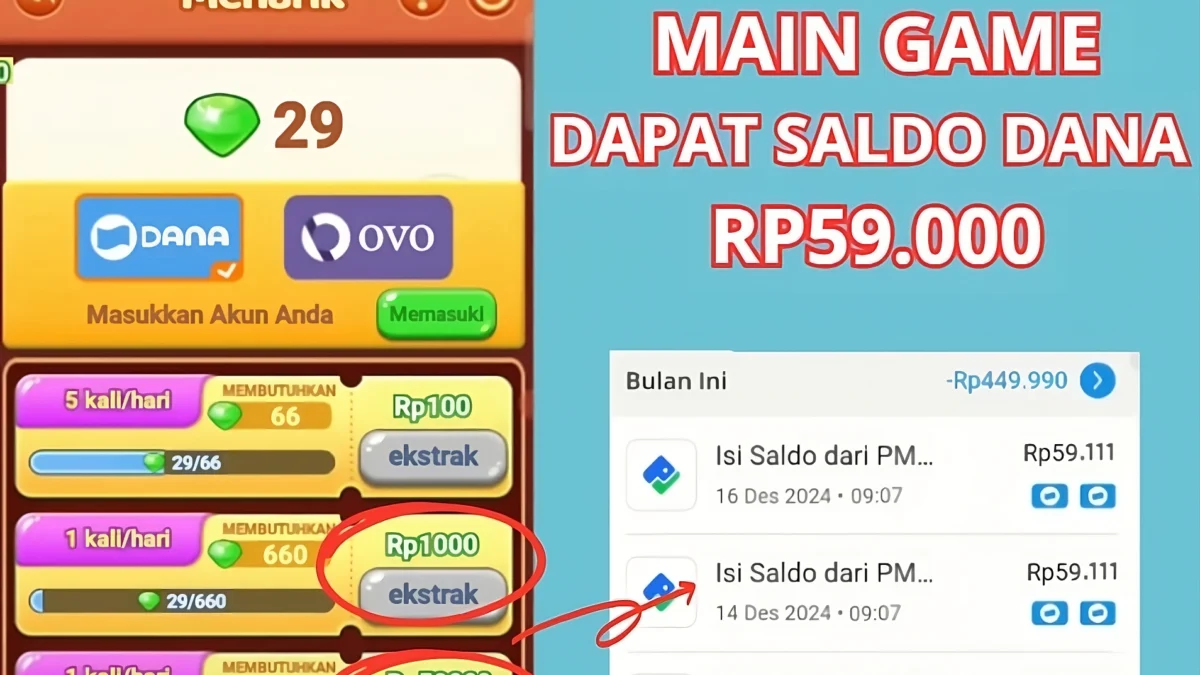 Main Game ini Dijamin Dapat Saldo DANA Gratis Rp59.000, Cek Aplikasinya