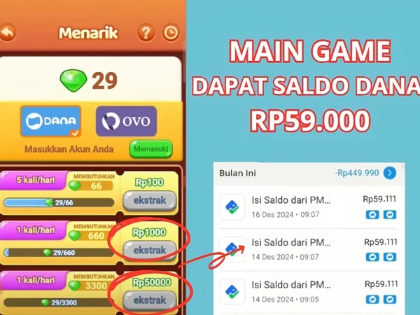 Main Game ini Dijamin Dapat Saldo DANA Gratis Rp59.000, Cek Aplikasinya