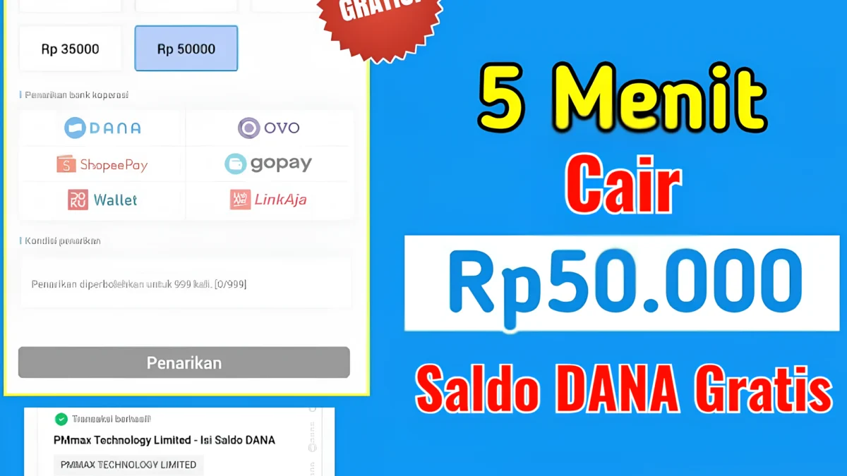 Saldo DANA Gratis Rp50.000 Cair dalam 5 Menit, Begini Caranya