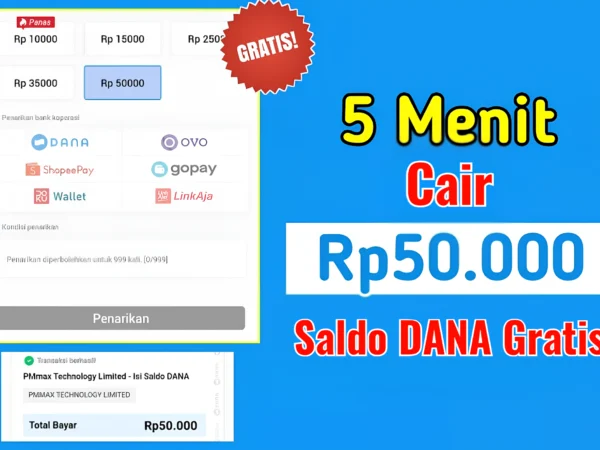 Saldo DANA Gratis Rp50.000 Cair dalam 5 Menit, Begini Caranya