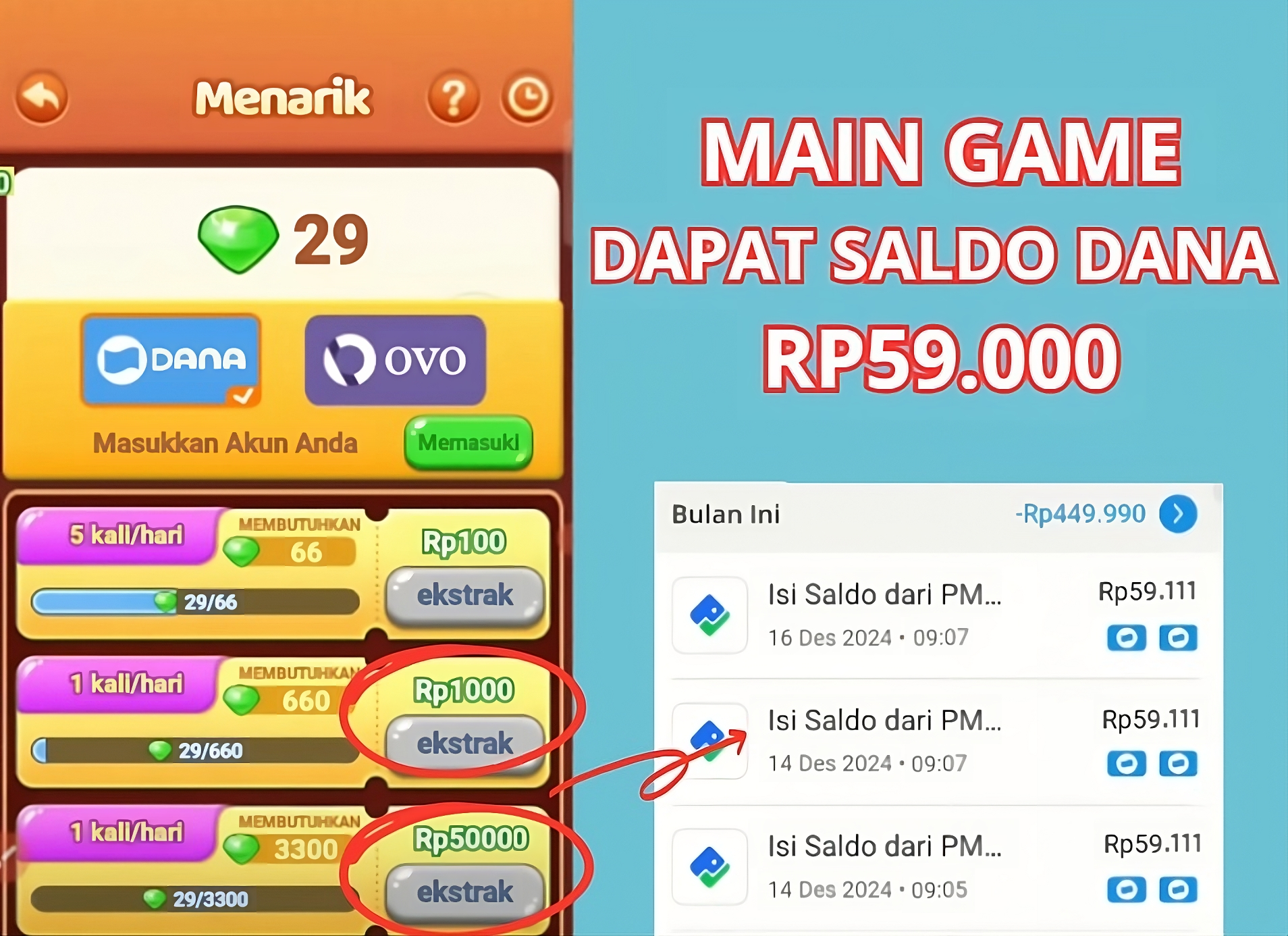 Main Game ini Dijamin Dapat Saldo DANA Gratis Rp59.000, Cek Aplikasinya