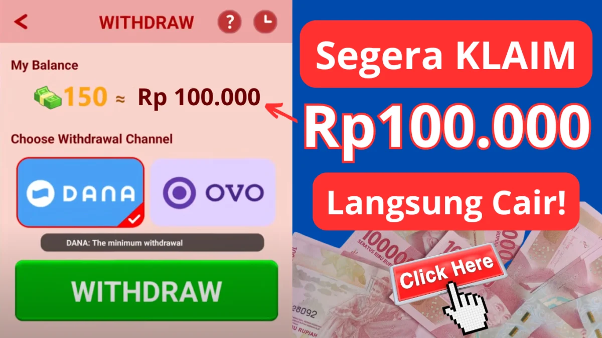 "WITHDRAW" Saldo DANA Rp100.000 Gratis Langsung Cair Dalam 5 Menit