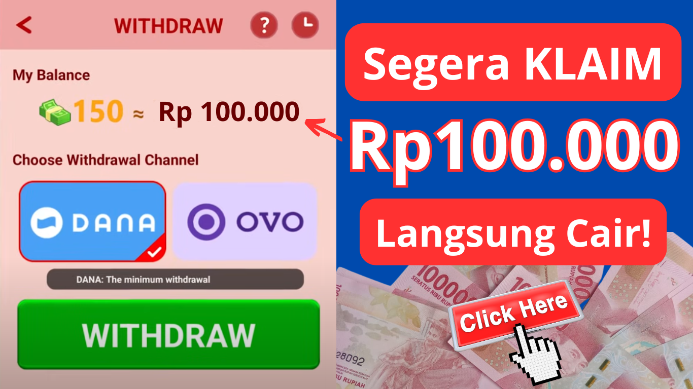 "WITHDRAW" Saldo DANA Rp100.000 Gratis Langsung Cair Dalam 5 Menit