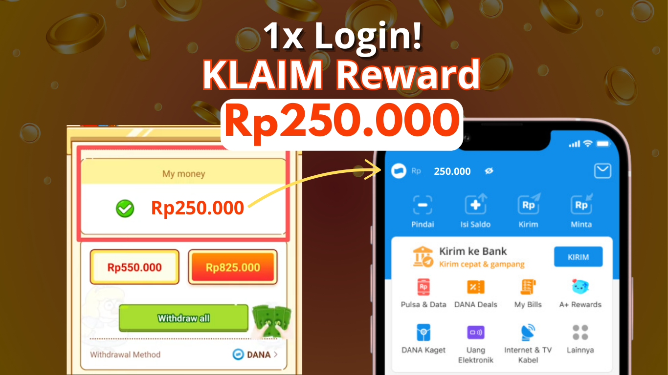 1x Login AMBIL Saldo DANA Rp250.000 Gratis Langsung Cair!