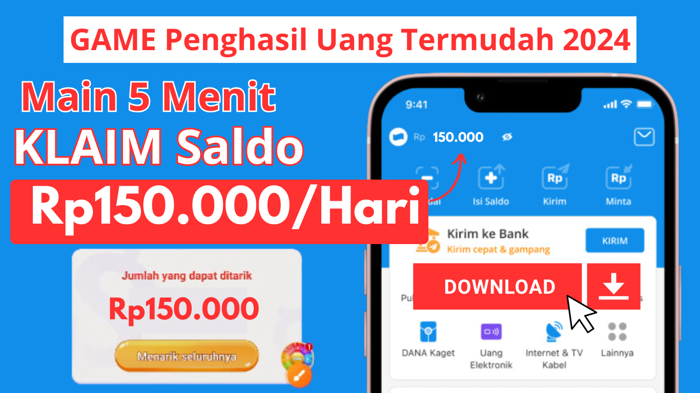 Minimal Main 5 Menit Klaim Rp150.000/Hari di Game Penghasil Uang 2024