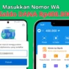 Masukkan Nomor WA untuk KLAIM Saldo Rp400.000 DANA Gratis