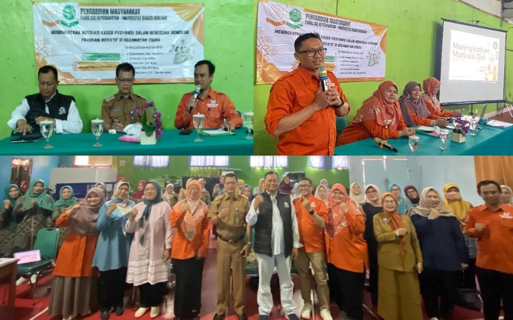 Kegiatan edukasi dan Senam Demensia dalam rangka Pengmas Dosen Fakultas Keperawatan di Kelurahan Pasir Biru (Foto: Dosen UBK)