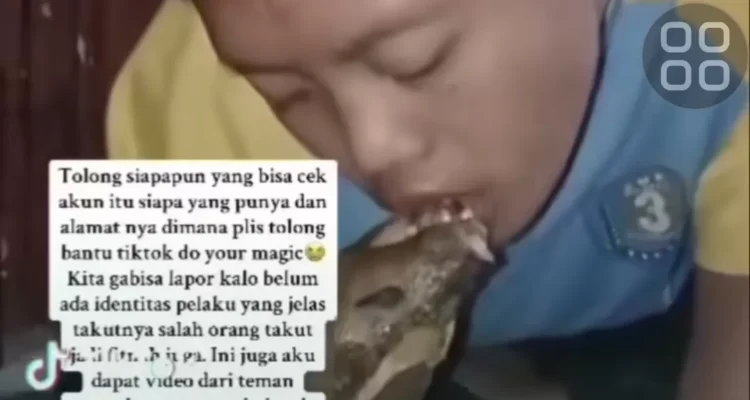 Viral di media sosial seorang anak berkebutuhan khusus dirundung dengan cara dipaksa memakan daging musang. (Instagram aboutbdgcom)