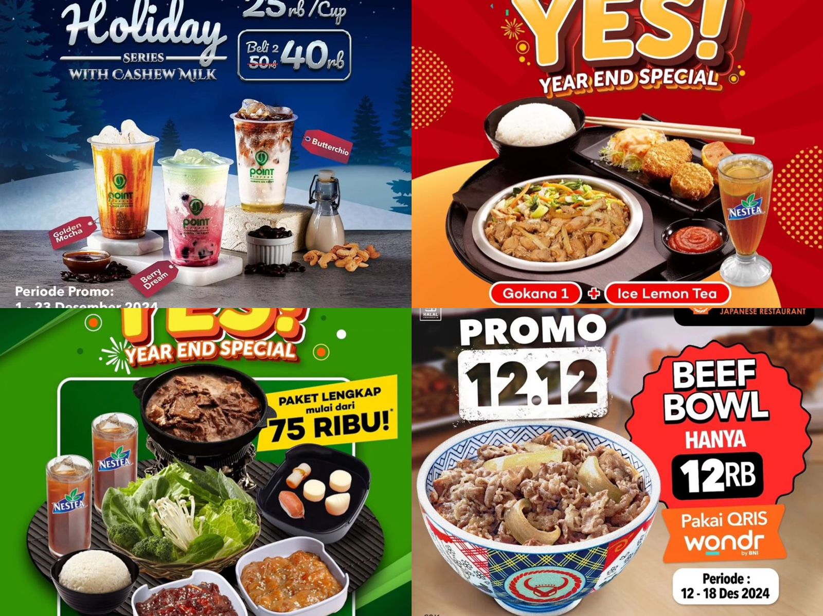 Promo Desember 2024, Klaim Keuntungan di 4 Tempat Makanan & Minuman Ini!