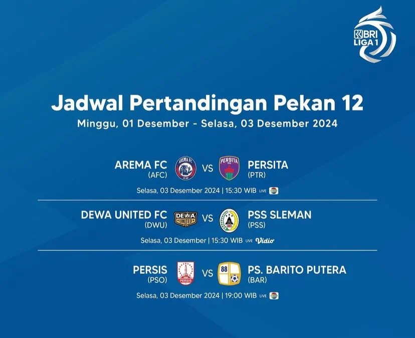 LINK Streaming Persis vs Barito Putera di Pertandingan BRI Liga 1 2024/2025, Hari Ini