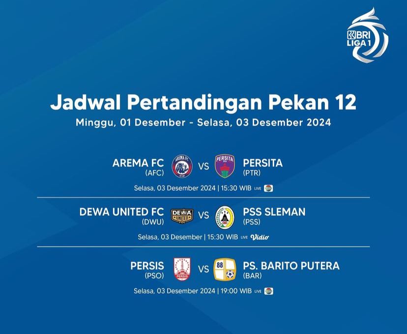 LINK Streaming Persis vs Barito Putera di Pertandingan BRI Liga 1 2024/2025, Hari Ini