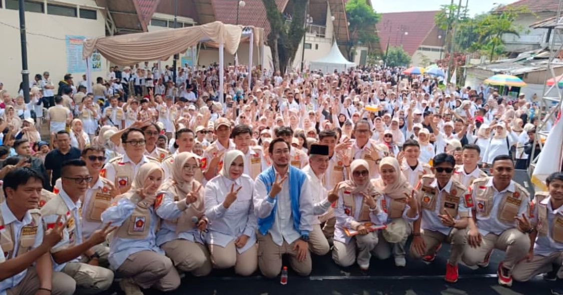 Ilustrasi Satria Gerindra KBB saat gelar apel siaga pemenangan Paslon Berjamaah di Padalarang. Dok Satria Gerindra Bandung Barat