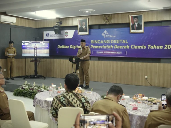 Sekda Kabupaten Ciamis Andang Firman Triyadi dalam acara Galuh Go Digital, Senin 9 Desember 2024. (Istimewa)