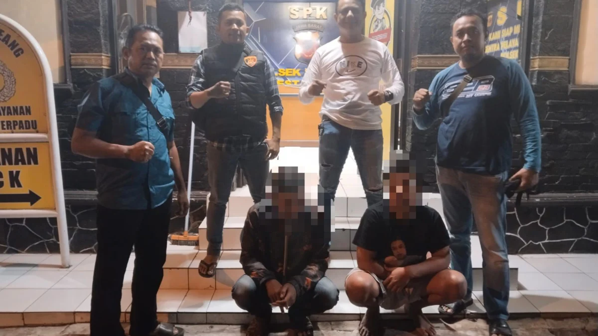 Dua Pelaku Pengeroyokan di Soreang berhasil diamankan oleh Polsek Soreang. Foto Istimewa