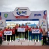 Nadia Aisha (Podium 1 Kanan) dan kawan-kawan berhasil bawa SMAN 27 Bandung berlaga di kejuaraan Nasional Pertamina SAC Championship (Sadam / JE)