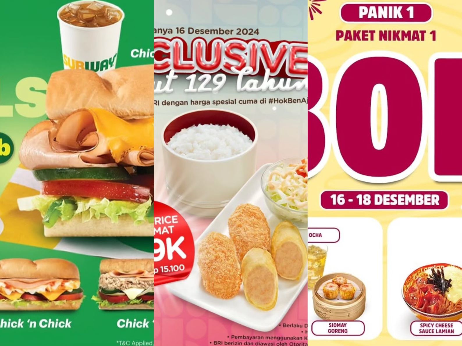 3 Promo Spesial Desember 2024, Makan Enak dengan Harga Asik