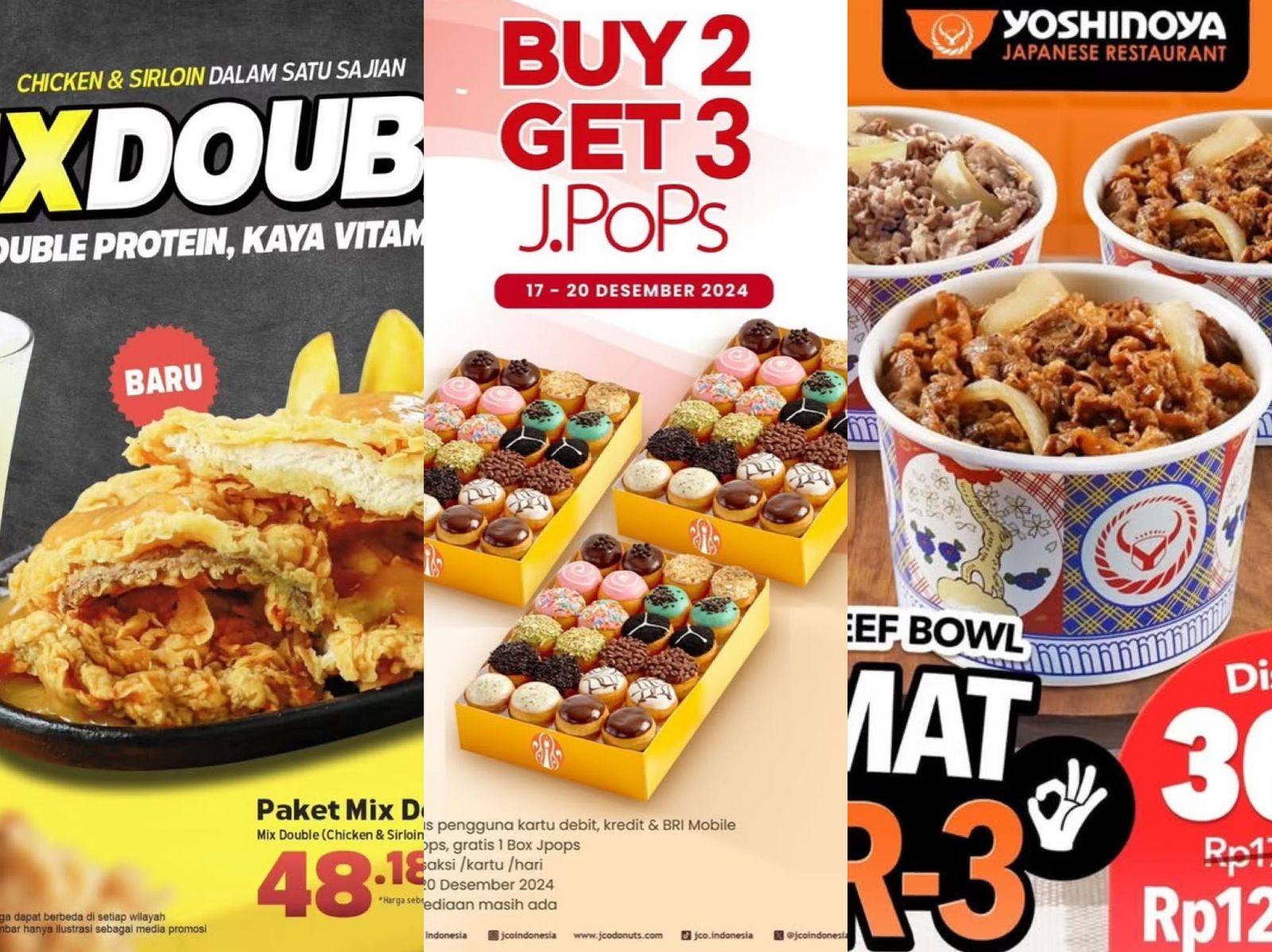 Promo Desember 2024 Mulai Dari Jco, Yoshinoya, Hingga Waroeng Steak & Shake