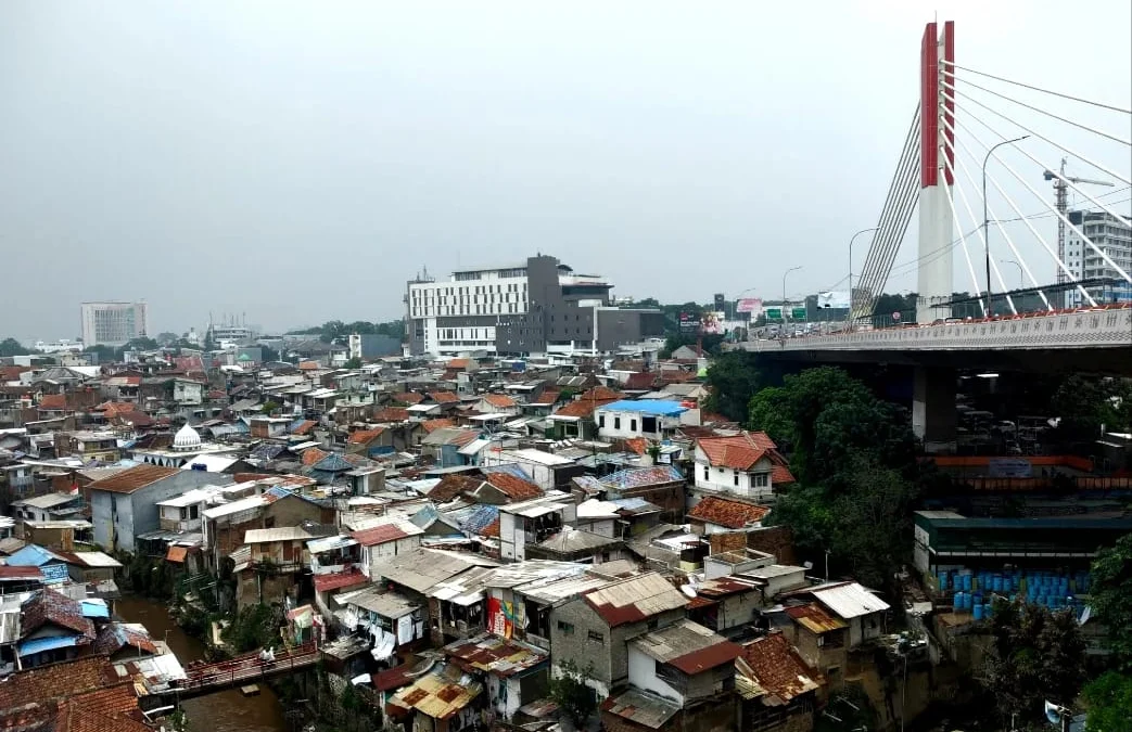 Permukiman padat penduduk di Kota Bandung.(son)