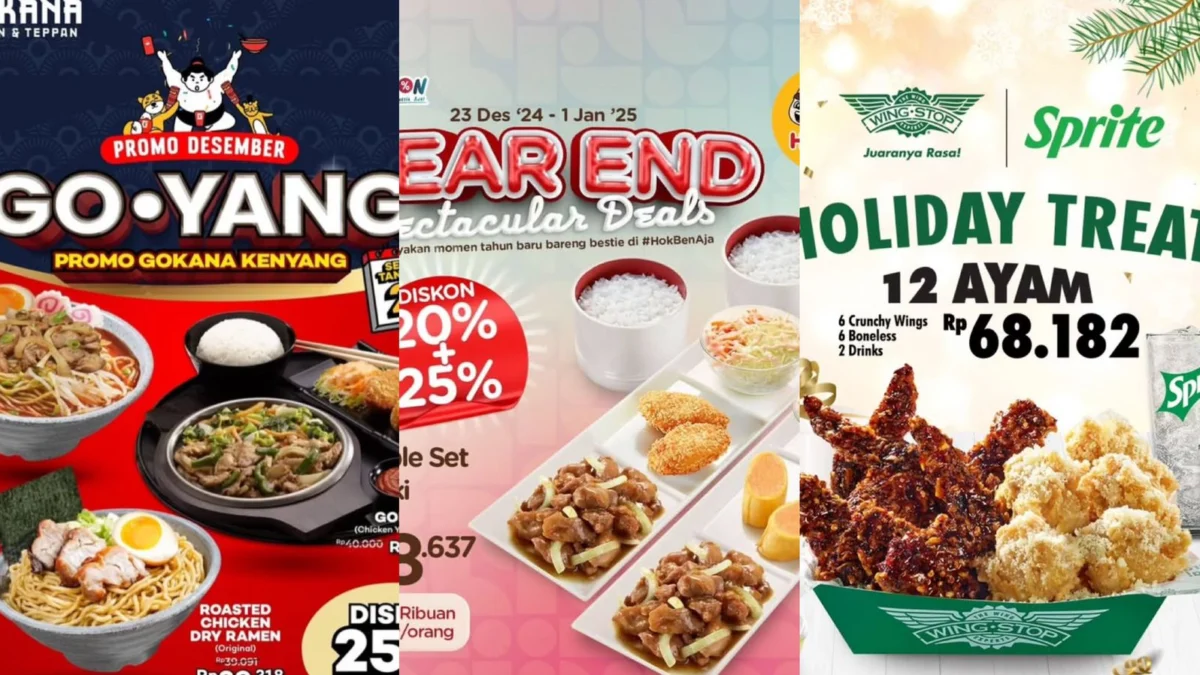 Promo di Gokana, HokBen, & Wingstop, Spesial Desember 2024 Sambut Tahun Baru