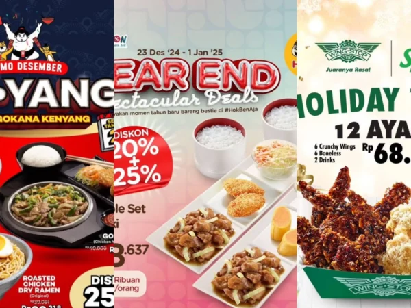 Promo di Gokana, HokBen, & Wingstop, Spesial Desember 2024 Sambut Tahun Baru